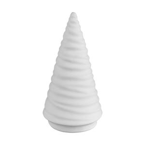 May include: White ceramic Christmas tree ornament with a spiral design.