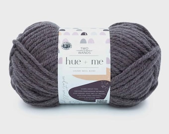 ONE SKEIN Lion Brand, "Shadow" Color Hue + Me Yarn, Two of Wands, Lot Number 22026-2024-09