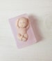 Clear Transparent View Silicone Mold Baby 'Ollie' Mold  for Fondant, Polymer Clay, Cake Decorating Handmade Supply 1.5' 