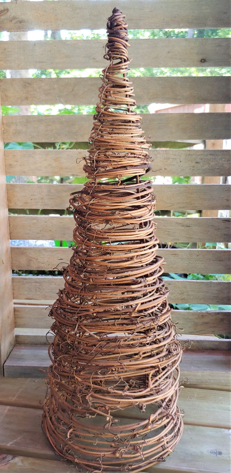 Un-decorated 17 to 18 Grapevine Topiary Cone for - Etsy