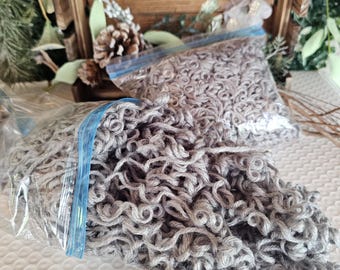 Medium Grey Gray Curly Yarn Hair for Your Handmade Dolls