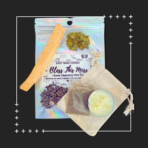 Bendice este desastre / Kit de hechizos mágicos para limpiar y bendecir el hogar