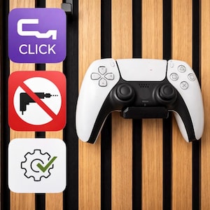 Headset or controller holder for acoustic panels - modern - mounting WITHOUT drilling