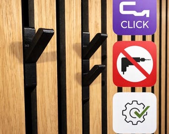 Click System panel hooks for acoustic panels - modern - installation WITHOUT drilling - various panel hooks - Panel Hook