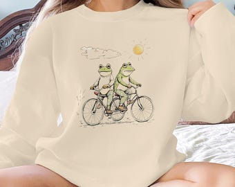 Frog Bicycle Ride T-Shirt: Whimsical Animal Graphic Tee