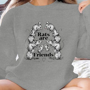 Cute Rat Graphic Tee, Rats Are Friends Shirt, Adorable Animal T-Shirt, Rat Lover Gift, Funny Rodent Tee, Whimsical Rat Design