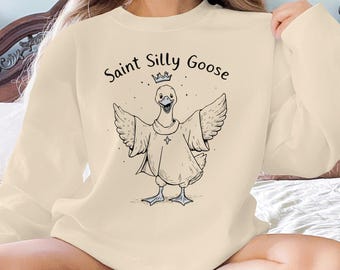 Camiseta divertida de San Ganso Tonto: Camiseta con gráfico de pájaro peculiar