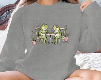 Frog Tea Party T-Shirt: Funny Whimsical Frog Lover Graphic Tee