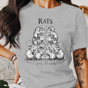 Cute Rat T-shirt, Rats Are Friends Tee, Animal Lover Gift, Pet Rat Shirt, Unisex Graphic Tee, Funny Rat Design, Unique Rat Gift Idea
