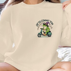 Camiseta divertida de rana en patinete, sudadera con capucha de rana de dibujos animados, sudadera con estampado de rana peculiar, camiseta divertida de animal, regalo para amantes de las ranas, camiseta genial de rana