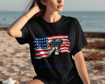 Patriotic American Flag Veteran Boots T-Shirt, Memorial Day Gift