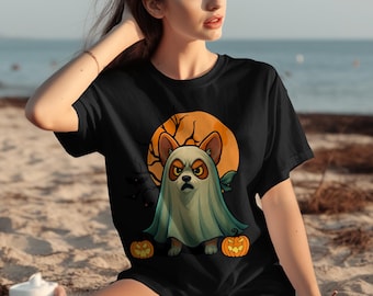 Corgi Ghost Halloween Shirt, Spooky Dog Costume Tee
