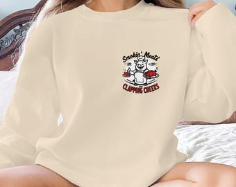 Funny BBQ T-Shirt: Smokin' Meats & Clapping Cheeks