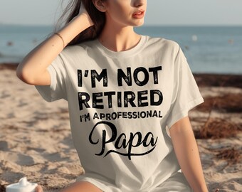 Divertente maglietta "Papà professionista", regalo per il nonno