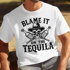 Tequila-t-shirt med etikett: Rolig tequila-tröja