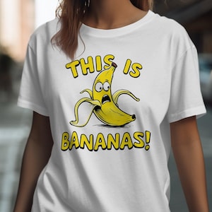 面白いバナナの漫画Tシャツ、これがバナナのグラフィックTシャツ、ユーモラスなフルーツデザインのシャツ、カジュアルな普段着、楽しいバナナジョークTシャツ