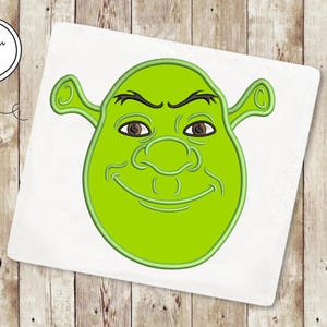 Shrek Applique, Instant Download