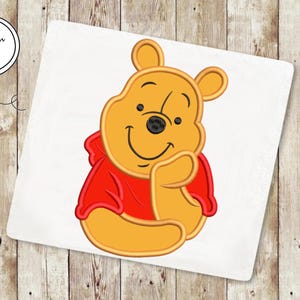 Winnie The Pooh Applique, Instant Download