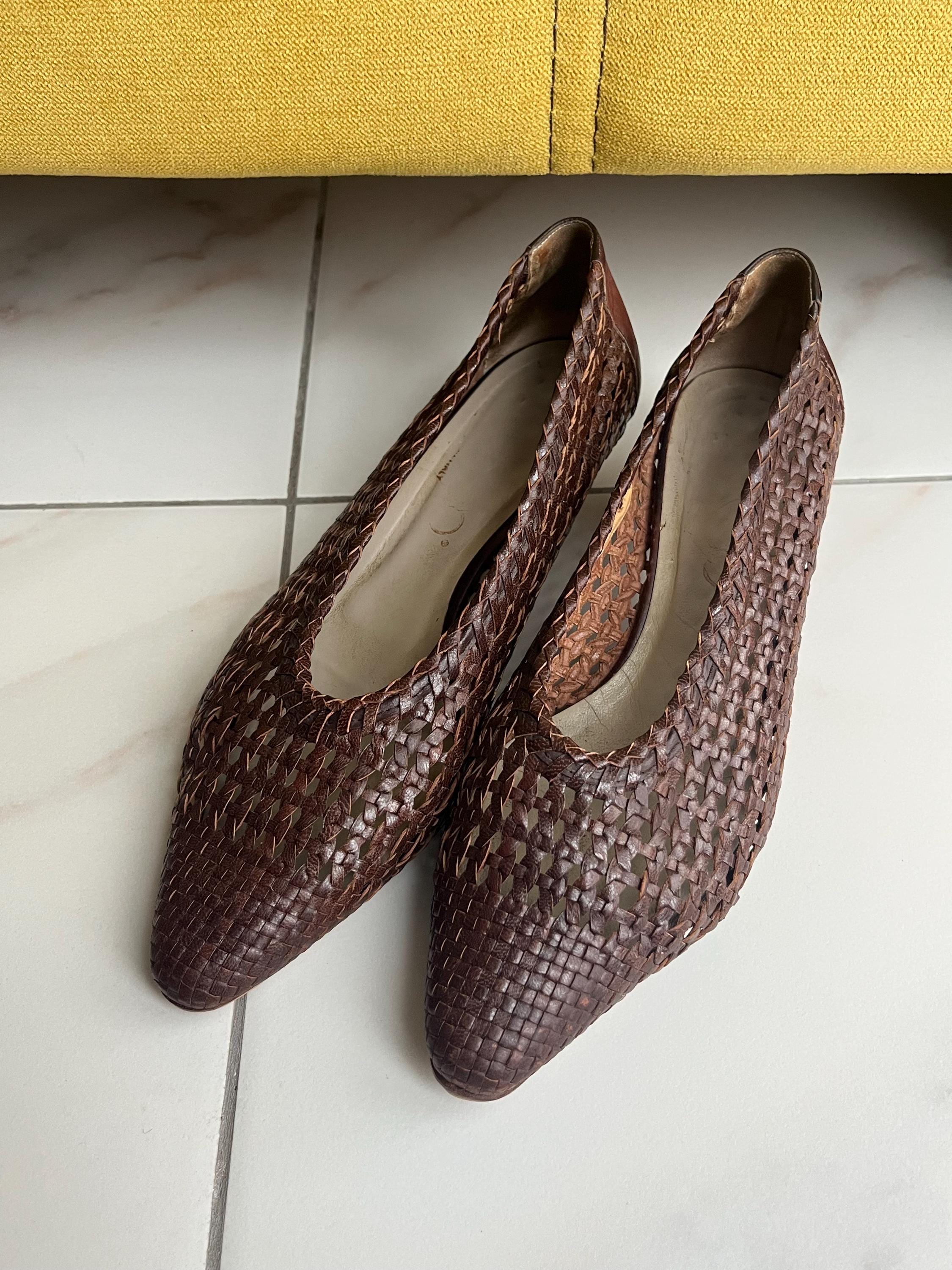 Escarpins Beverly Feldman Taille 38 - Cuir Et Plastique Transparent - Talon Ouvert - État Excellent