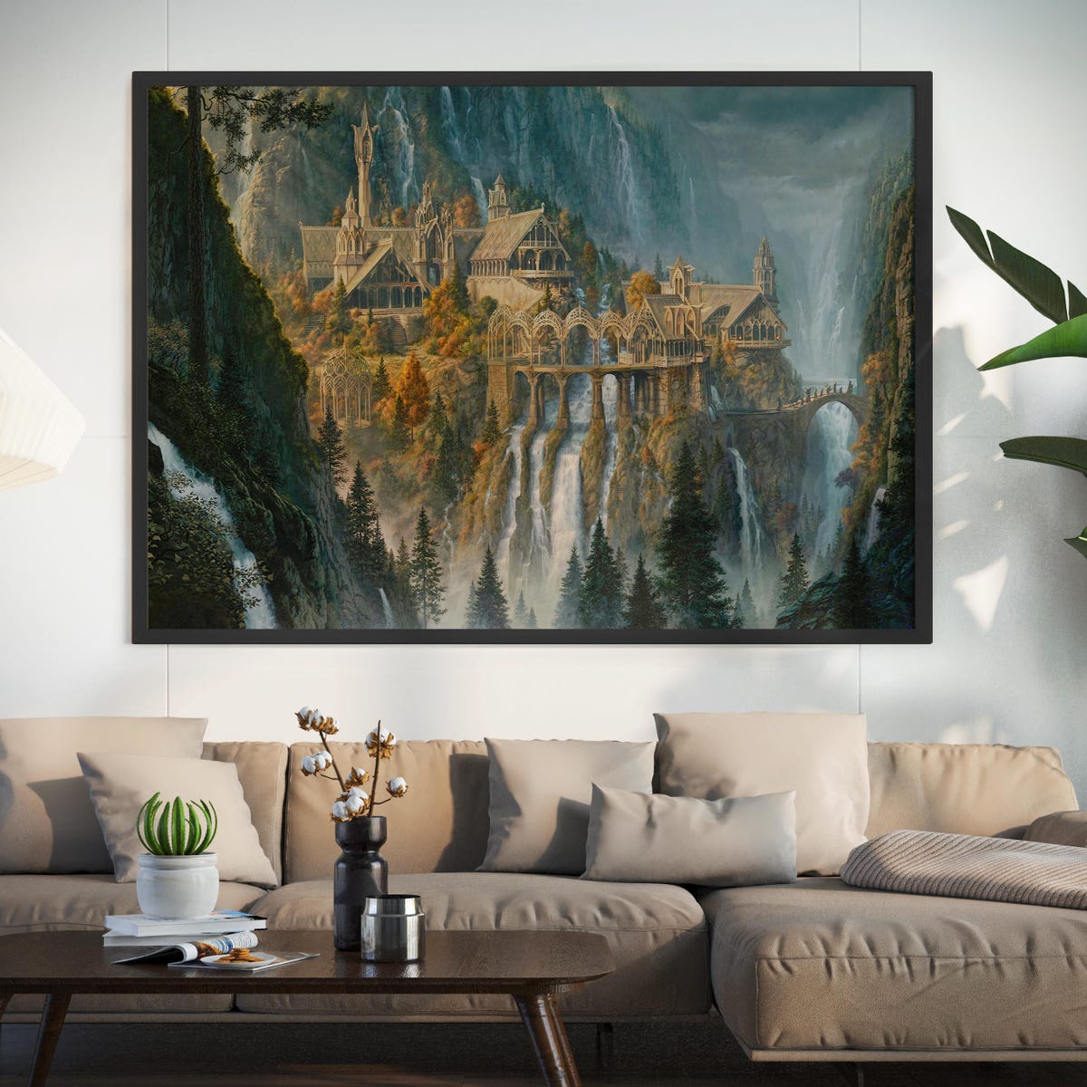 Lord of the Rings Movie Poster Canvas Wall Art Family Decor Home Decorframeoption - Etsy