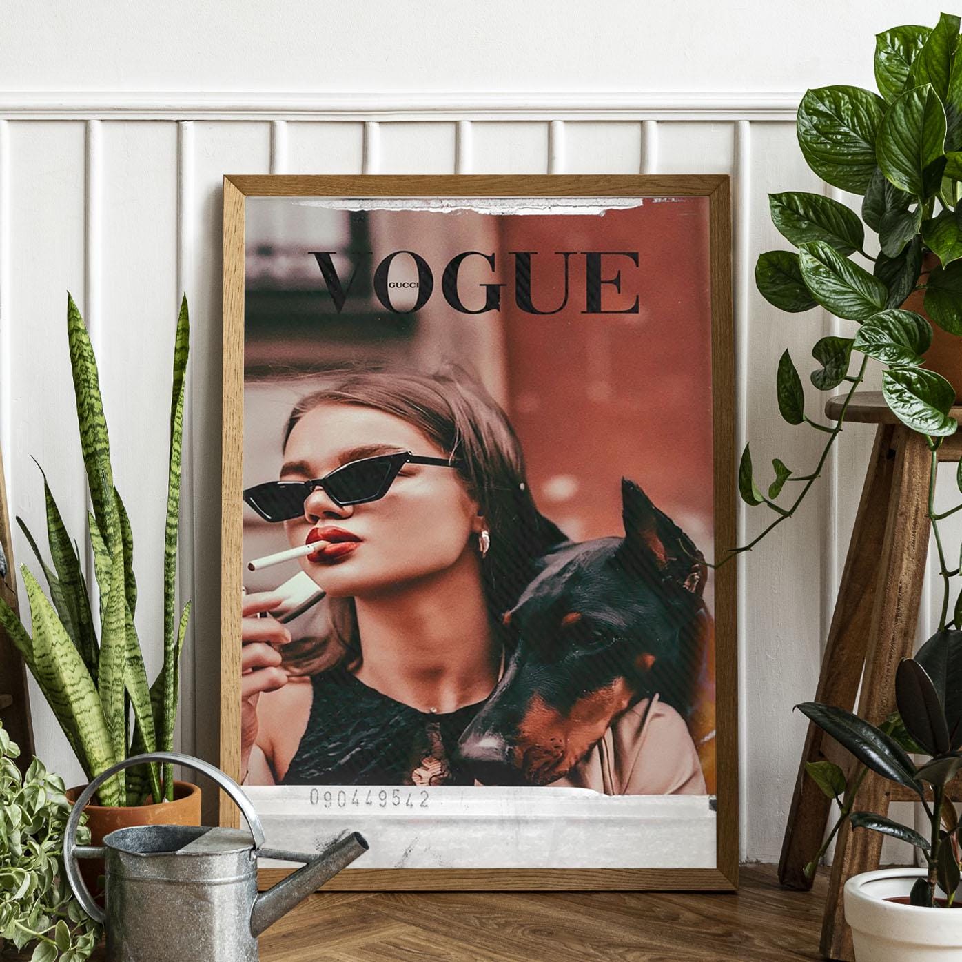 Fashion Magazine Poster-Retro Fashion Canvas Art-Vintage Fashion Magazine Poster-Luxury Fashion Print-Trendy Wall Art-Magazine Print