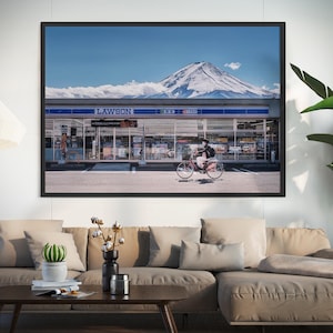 Japan Lawson Fuji Print - Mt Fuji Sunrise Original Art Print - Japanese Store Aesthetic Print - Japan Landscape Photo By Peter Yan