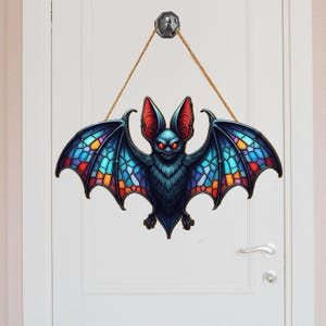 Gothic Bat Door Sign, Bat Door Hanger, Gothic Halloween Decor, Spooky Home Decoration, Gift For Halloween