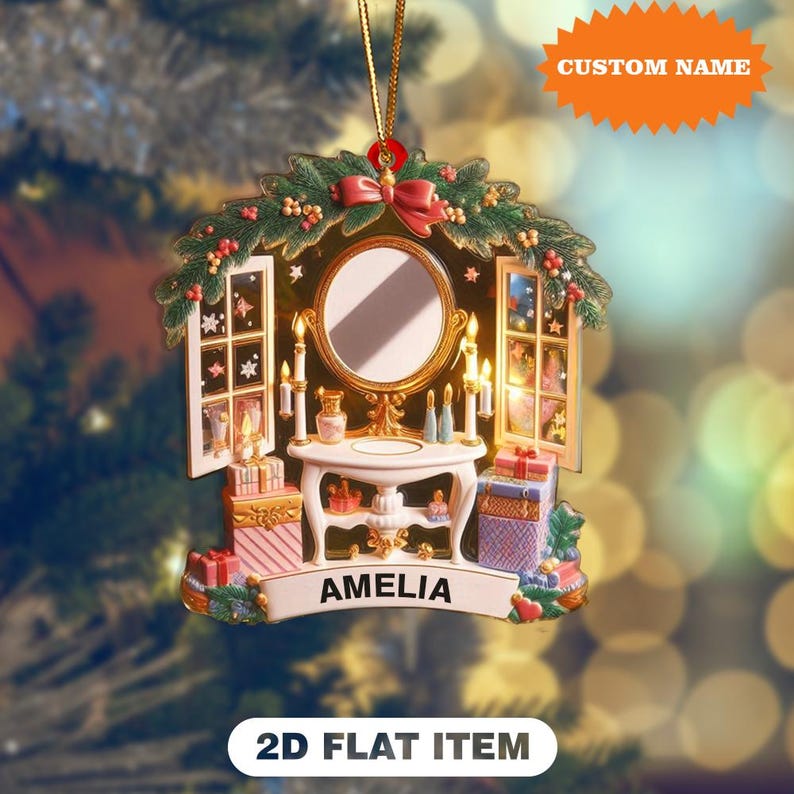 Personalized Dressing Table Christmas Ornament, Christmas Ornament Gift