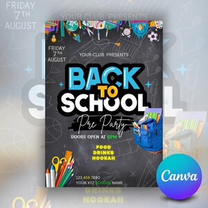 Back to School Flyer: Editable Canva Template (Instant Download)