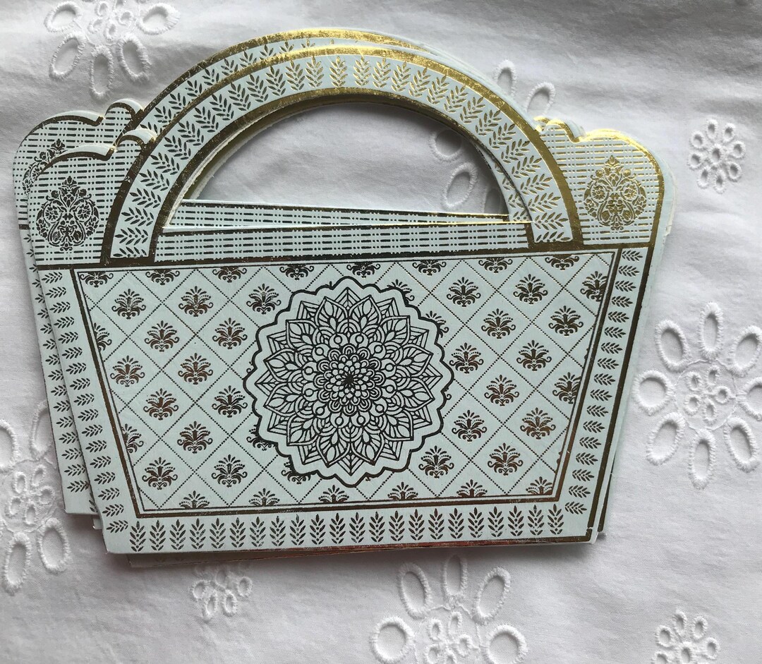 10 Gold Foil Gift Envelopes: Light Blue Cash Holders, Shagun Money ...