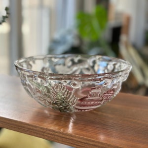 Walther crystal glass bowl vintage Christmas 1960s vintage Made in Germany