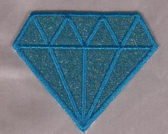 Embroidered Sparkle Glitter Diamond Gem Iron On Patch Applique Made in USA