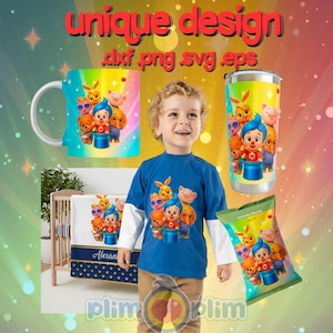Plim Plim .dxf .png .svg .eps : Full-Color Clipart (Digital Download)