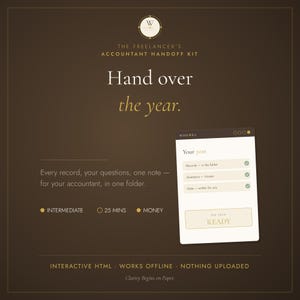 Accountant Handoff Checklist | Year-End Records and Tax Documents List for Freelancers