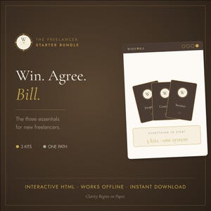 Freelancer Starter Bundle | Proposal, Contract, Invoice Kits (Interactive HTML)