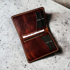 Spezieller Kartenhalter aus Italienischem Leder - Frisco Tan