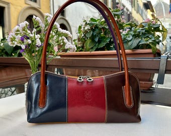 Handmade Italian Leather Shoulder Bag: Classic Vintage Style