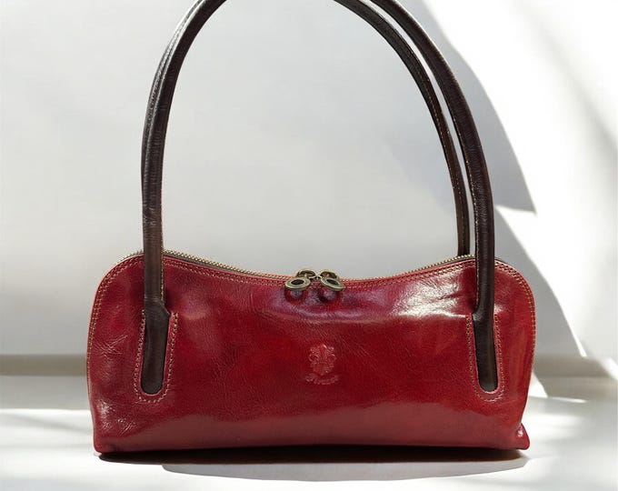 Handmade Italian Leather Shoulder Bag: Florence Vintage Style