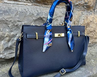 Borsa tote in pelle italiana: borsa da lavoro da donna realizzata a mano, Firenze