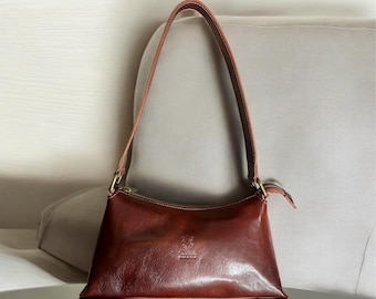 Italian Leather Shoulder Bag: Handmade Vintage Style, Florence