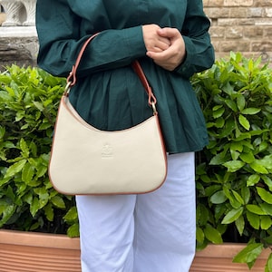 Italian leather bag for women,handmade in Italy Florence,shoulder bag or hand purse made in Italy, crossbody bag