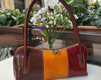 Handmade Italian Leather Shoulder Bag: Classic Vintage Style