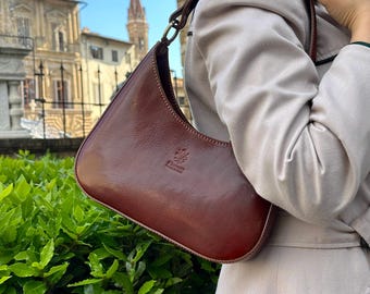 Bolso bandolera de piel italiana hecho a mano: Bolso bandolera Florence de piel de vaca.