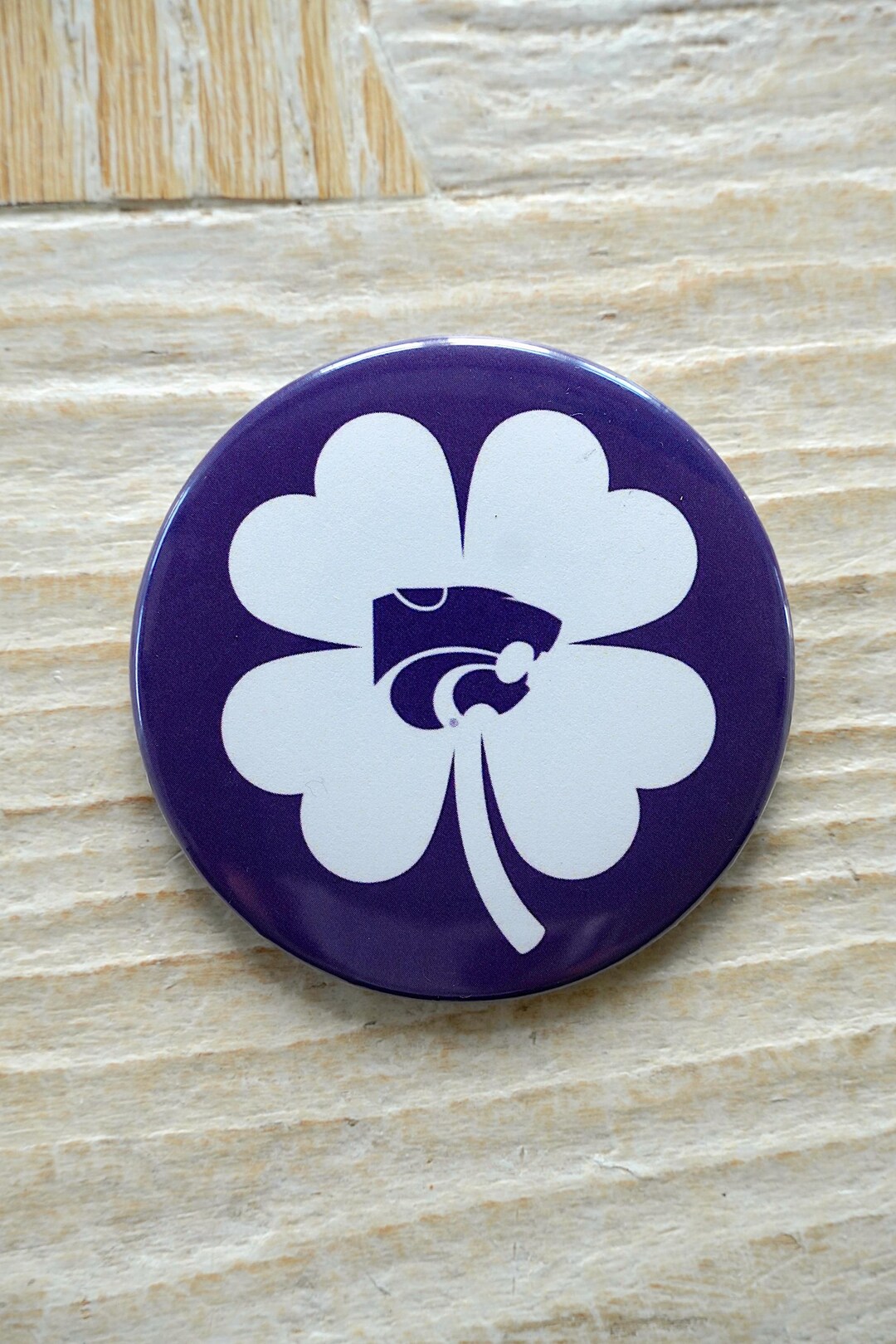 Purple Clover Button - Etsy