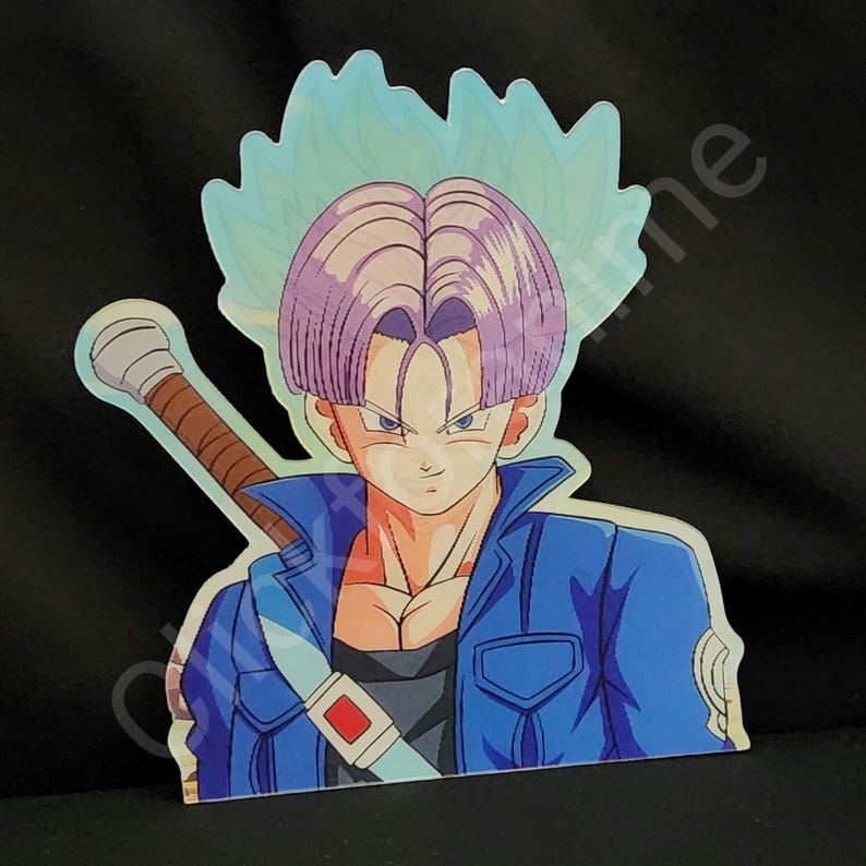 Dragon Ball : Trunks Super Saiyan , 3D Moving Sticker Anime Lenticular ...