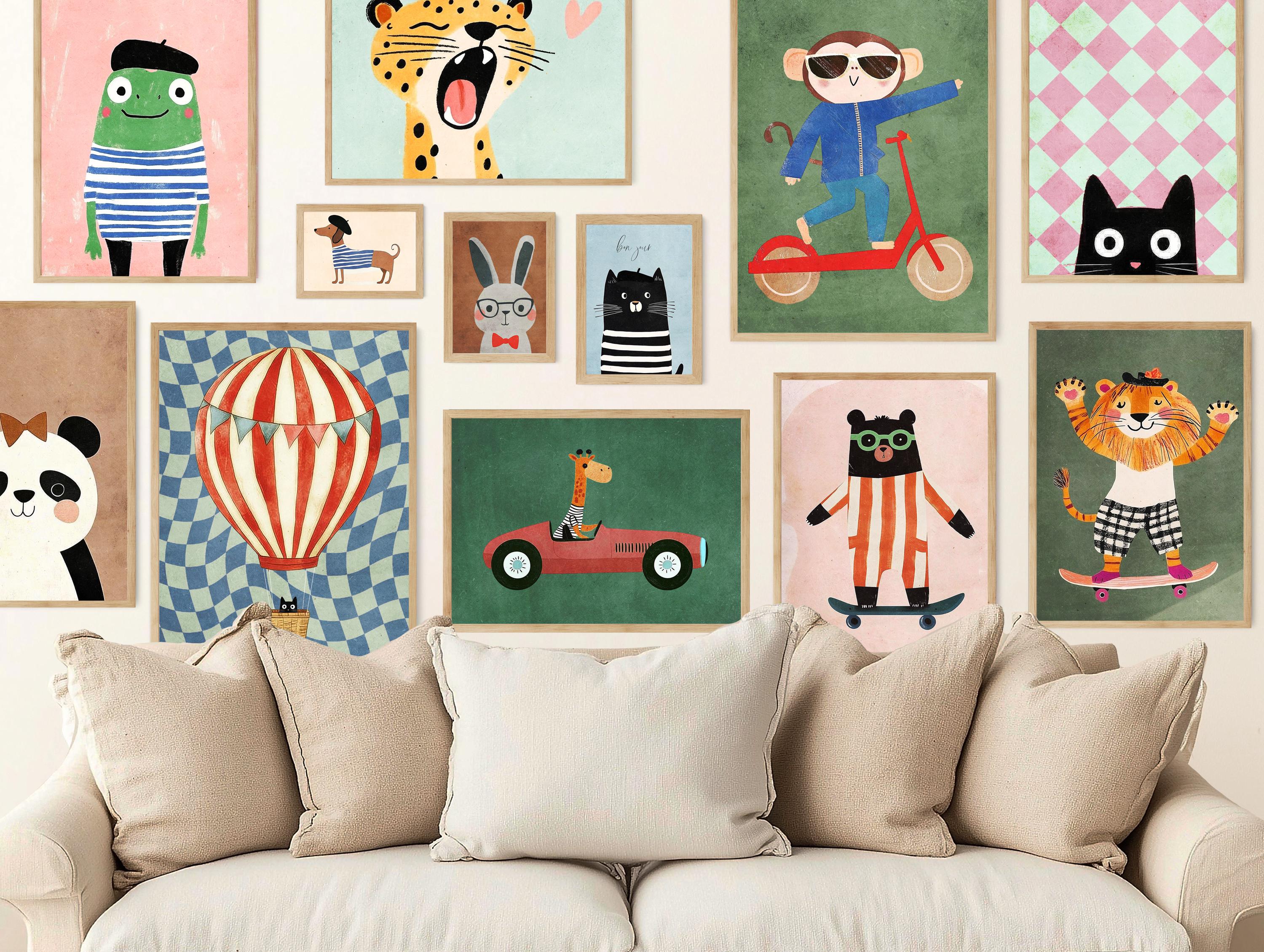 Nursery Prints - Kids Room Wall Art - Children Play Room Minimalistic ...