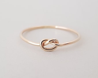 Gold Ring love Knot Ring Valentines Day gold filled promise ring best friend modern minimalist jewelry