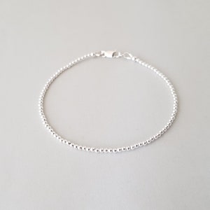 Silver Beads Bracelet dainty everyday jewellery for women