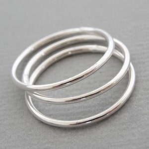 SUPER THIN Silver Midi Ring smooth round boho pinky ring tiny sterling silver band