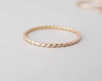 Thin Gold Ring Dainty Gold filled stackable ring minimalist jewellery for women